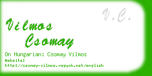 vilmos csomay business card